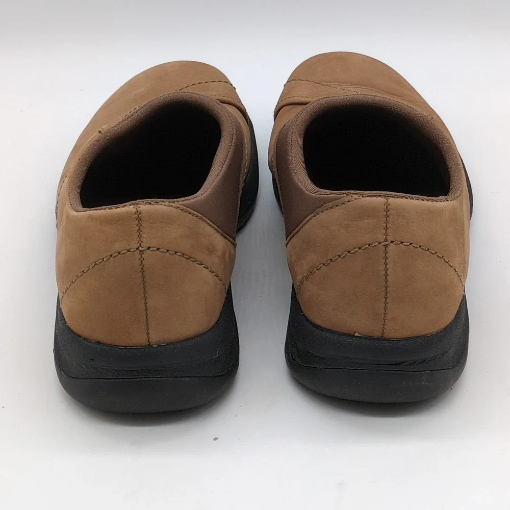 Merrell Shoes Womens Topo Curve Brown 7 Leather Loafers Stretch Air‎ Cushion
